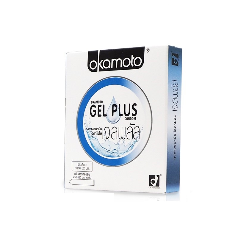 Okamoto Gel Plus : ถุงยางอนามัย โอกาโมโต เจลพลัส x 1 ชิ้น NP | alyst