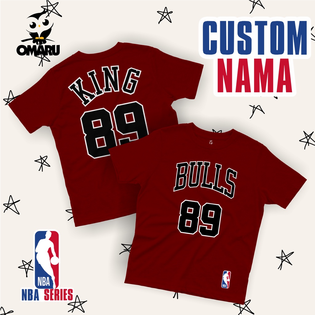 Omaru Custom เด็ก & 39; s เสื้อยืดชื่อเช่น 2-8 ปี Unisex NBA Chicago Bulls Philadelphia 76ers LA Lak