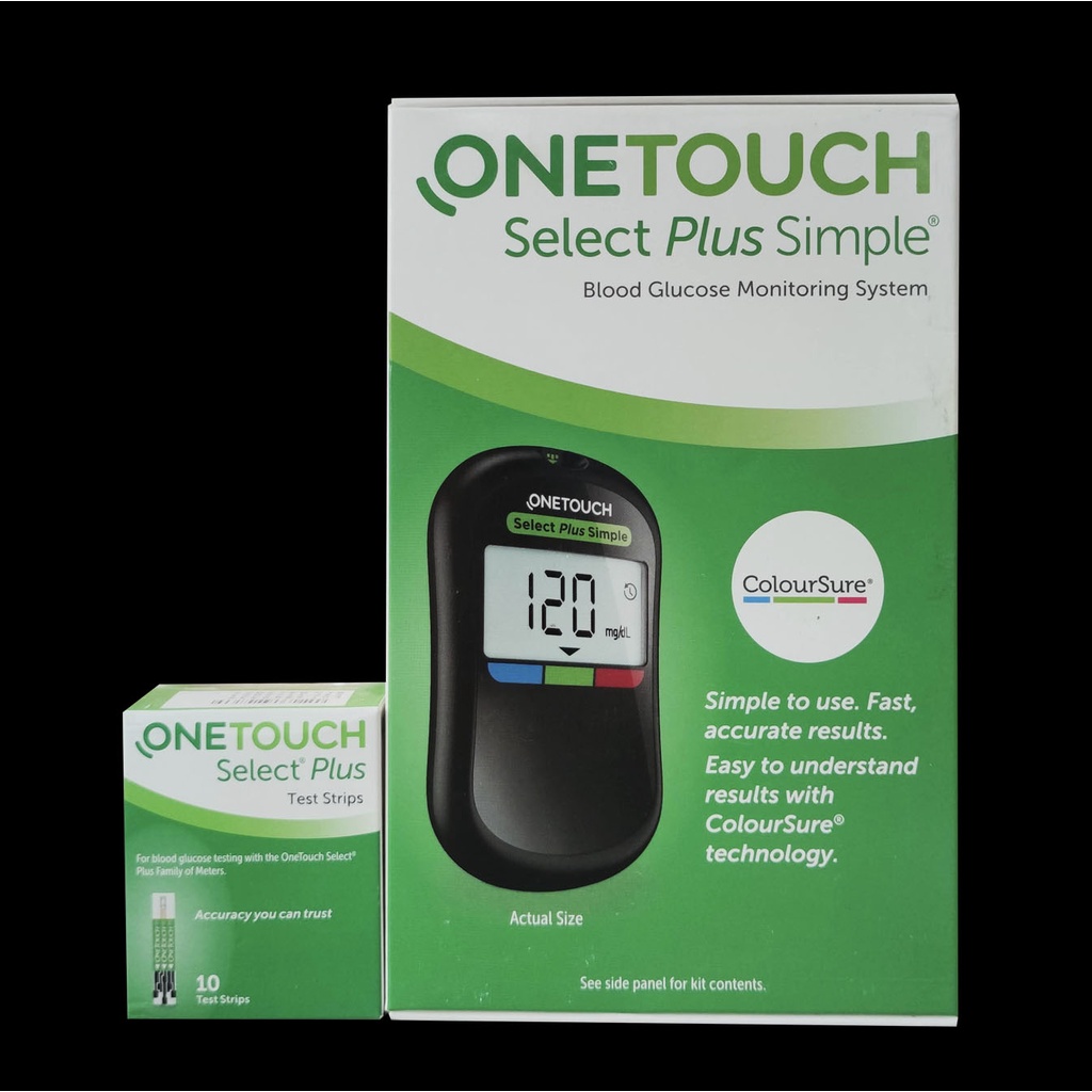 Sale Sale Sale เครื่องตรวจน้ำตาล OneTouch Select Plus Simple เครื่องตรวจ / ปากกเจาะ / แผ่นตรวจ 10 / 