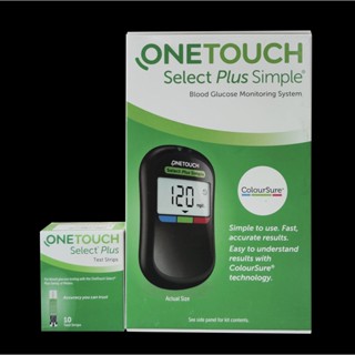 Sale Sale Sale เครื่องตรวจน้ำตาล OneTouch Select Plus Simple เครื่องตรวจ / ปากกเจาะ / แผ่นตรวจ 10 / เข็ม 10