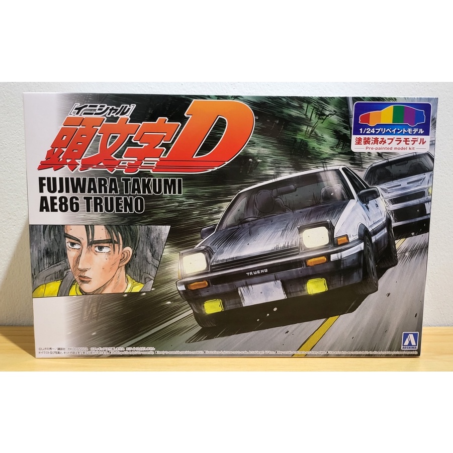 Aoshima 1/24 Takumi Fujiwara AE86 Trueno Project D Ver Pre-Painted