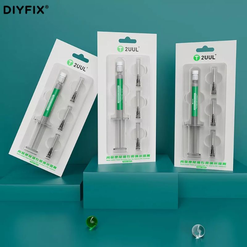 2UUL ตะกั่วเหลว183องศา Solder Paste พิเศษสำหรับ Dock & FPC Connector เข็มชนิดกระบอกเข็ม อุณหภูมิปานกลาง ดีบุก Paste Flux
