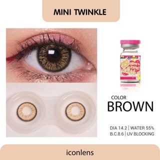 คอนแทคเลนส์ คิตตี้ คาวาอิ Mini Twinkle Brown ค่าสายตา