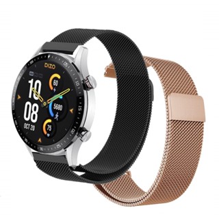สายนาฬิกาข้อมือสเตนเลส แม่เหล็ก แบบเปลี่ยน สําหรับ realme Techlife DIZO Watch R Talk GO Smart Watch DIZO Watch R Talk SmartWatch