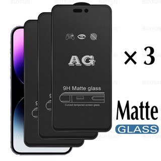 เคลือบด้าน ป้องกันหน้าจอสำหรับ for iPhone 11 12 13 14 Pro Max 7 8 6 14 Plus XR XS Max 12 13 Mini SE 20 ฟิล์มกระจกน