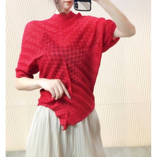 มาใหม่ ราคาพิเศษ!!! 2MUAY PLEAT เสื้อผู้หญิง เสื้อพลีทคุณภาพ รุ่น ZZ9343 7สี FREE SIZE 3D FOLD PLEAT TOP