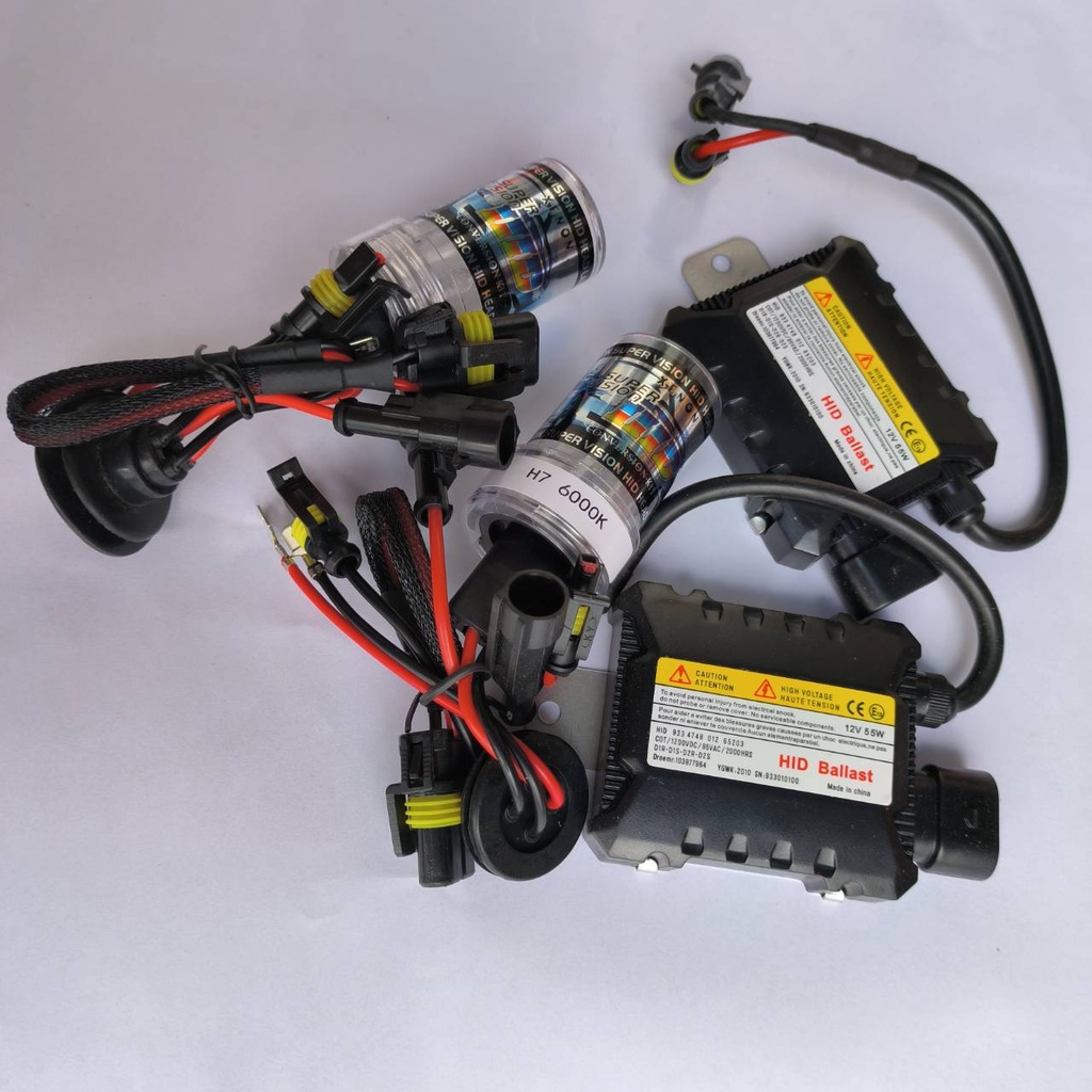 หลอดไฟซีนอน + พร้อมบาลาท อะแดปเตอร์ H7 55W. ใช้งานได้ทันที 1คู่ [รับประกัน 7วัน หลังได้รับสินค้า]