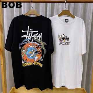 BOB เสื้อยืดแขนสั้น Stussy ลูนี่ตูน unisex tshirt unisex tshirt SMLXL2XL3XL unisex #polo j