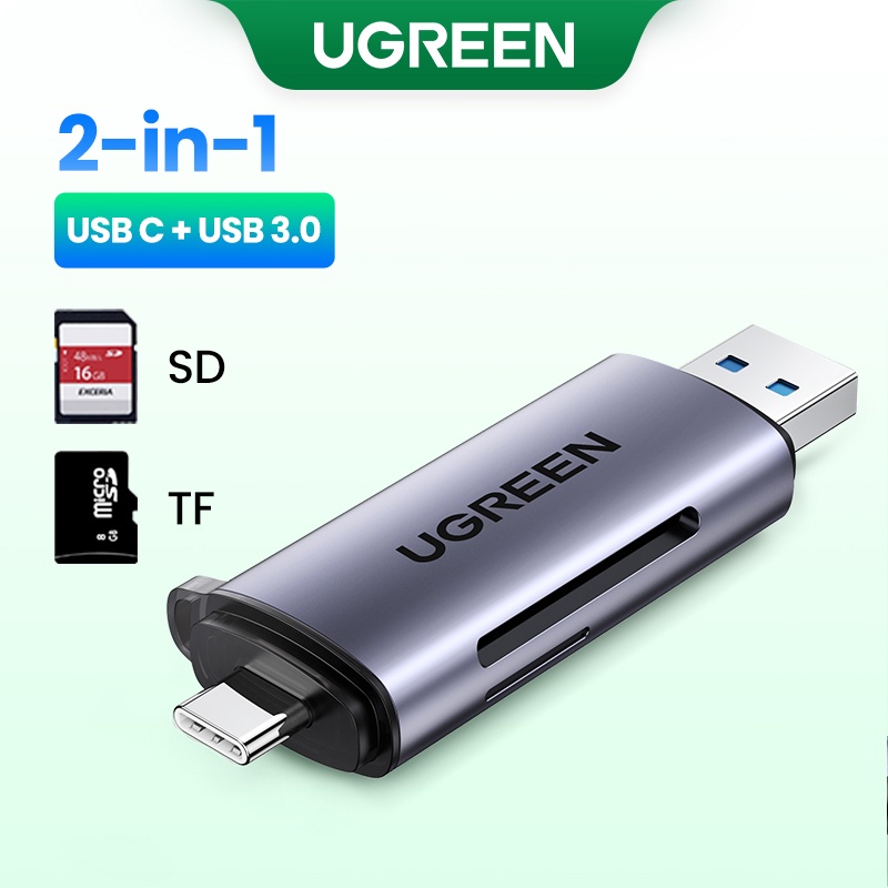 ซื้อ Ugreen อะแดปเตอร์การ์ดรีดเดอร์ USB 3.0 512G Type C SD Micro SD TF OTG สําหรับ iPad Air 5 4 iPad Mini 6 Card Reader