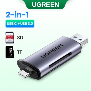 Ugreen อะแดปเตอร์การ์ดรีดเดอร์ USB 3.0 512G Type C SD Micro SD TF OTG สําหรับ iPad Air 5 4 iPad Mini 6 Card Reader
