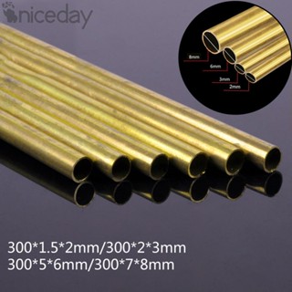 #NICEDAY-2pcs 300mm Round Brass Tube Copper Pipe OD 2/3/6/8mm For Modelmaking