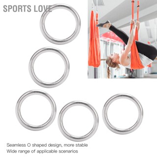 Sports Love 5PCS Welded O Ring Stainless Steel Marine Grade Round for Sailing Diving Luggages