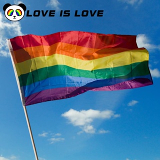 ธงlgbtq+ ธงสีรุ้ง หกสี สําหรับตกแต่งงานอีเวนท์ พาเหรด เกย์