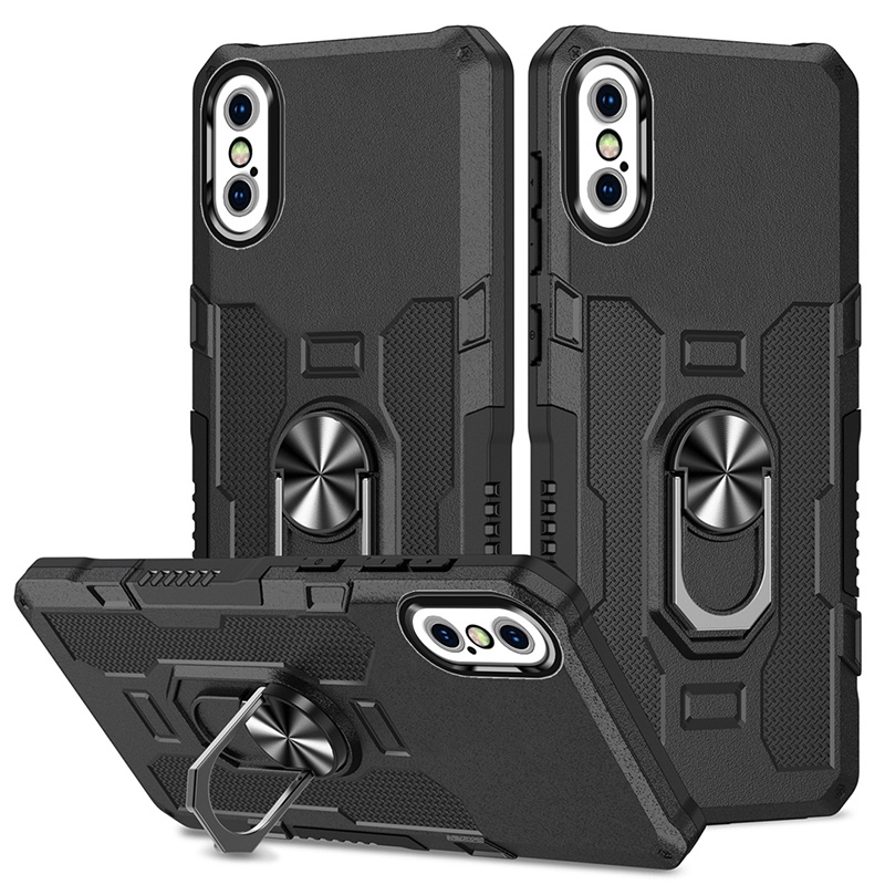 สําหรับ iPhone X XR XS Max ไฮบริด กันกระแทก กันตก เคสแหวน ขาตั้ง