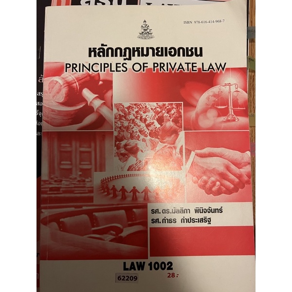 หนังสือหลักกฎหมายเอกชน law 1102 มือสอง