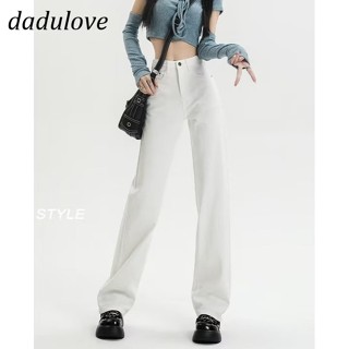 DaDulove💕 New Korean Version of Ins Womens Jeans Niche High Waist Loose Wide Leg Pants Large Size Fashion Casual Pants