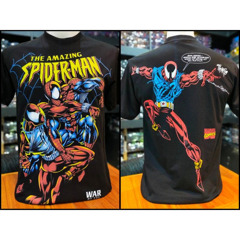 เสื้อMarvel ลาย SpiderMan ลิขสิทธิ์แท้ สีดำ ( MX-003 )