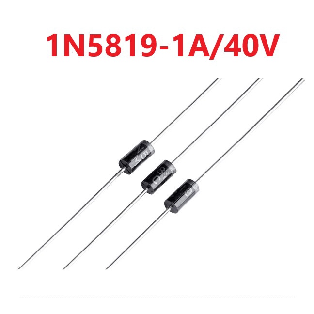 กระเป๋า 10 - 1N5819 - Schottky Diode IN5819 1A/40V DO-41 Pin - Quick Diode 5819, SS14, 1N5819 Pin