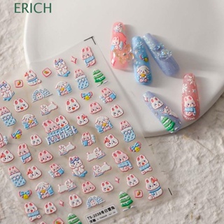 Erich สติกเกอร์ ลายตรุษจีน 3D มีกาวในตัว สําหรับติดตกแต่งเล็บ