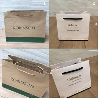 ถุง ถุงกระดาษ แบรนด์ ROBINSON โรบินสัน , Laderach ถุงขนม ถุงของขวัญ ถุงใส่ของ ของแท้ ถุงห้าง