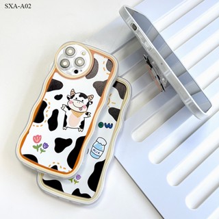 Compatible With Samsung Galaxy A02 A03 A03S A04 A04S Core เคสซัมซุง สำหรับ Case Cute Cow เคส เคสโทรศัพท์ เคสมือถือ TPU Soft Cases