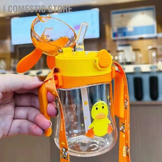 I Comestic Store Children Straw Cup Cute Portable Cartoon Pattern Water Birthday Gift for Travel 350ml