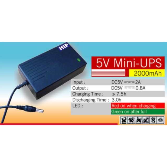 Mini-UPS 5V12Vunterrupted Power Supply แบตสำรองไฟสำหรับ Router, Finger Scran