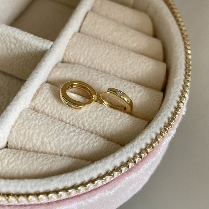 ต่างหูห่วง Brass+18k Alan hoop earrings
