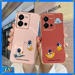 เคสโทรศัพท์มือถือ ลายการ์ตูนนักบินอวกาศ Nasa สําหรับ vivo V25 vivo Y35 V25E T1 5G V21 5G V25 Pro V23E V23 5G XQ