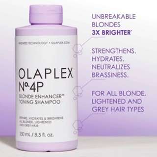 Olaplex No.4P Blonde Enhancer แชมพูปรับสีผม เพิ่มความแข็งแรง 250 มล.