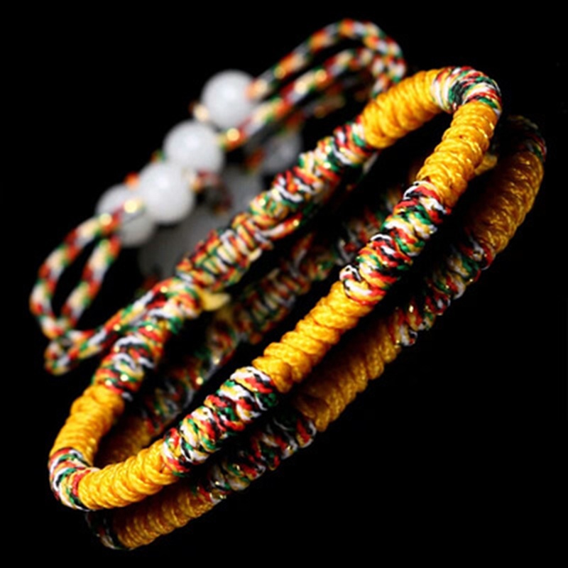 [Lover] สร้อยข้อมือ แฮนด์เมด สีแดง สําหรับการป้องกัน สร้อยข้อมือ โชคดี / เข็มกลัดหยกปลอม เพื่อความปลอดภัย กําไลนําโชค