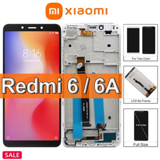 【แจ้งเตือน. ของแท้ 100% อะไหล่กรอบหน้าจอสัมผัส LCD แบบเปลี่ยน สําหรับ Xiaomi Redmi 6A Redmi 6