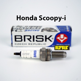 หัวเทียน BRISK X-Line 4 เขี้ยว แกนเงิน Honda Scoopy-i Spark Plug (8X21ROA) รองรับทุกน้ำมัน Made in EU