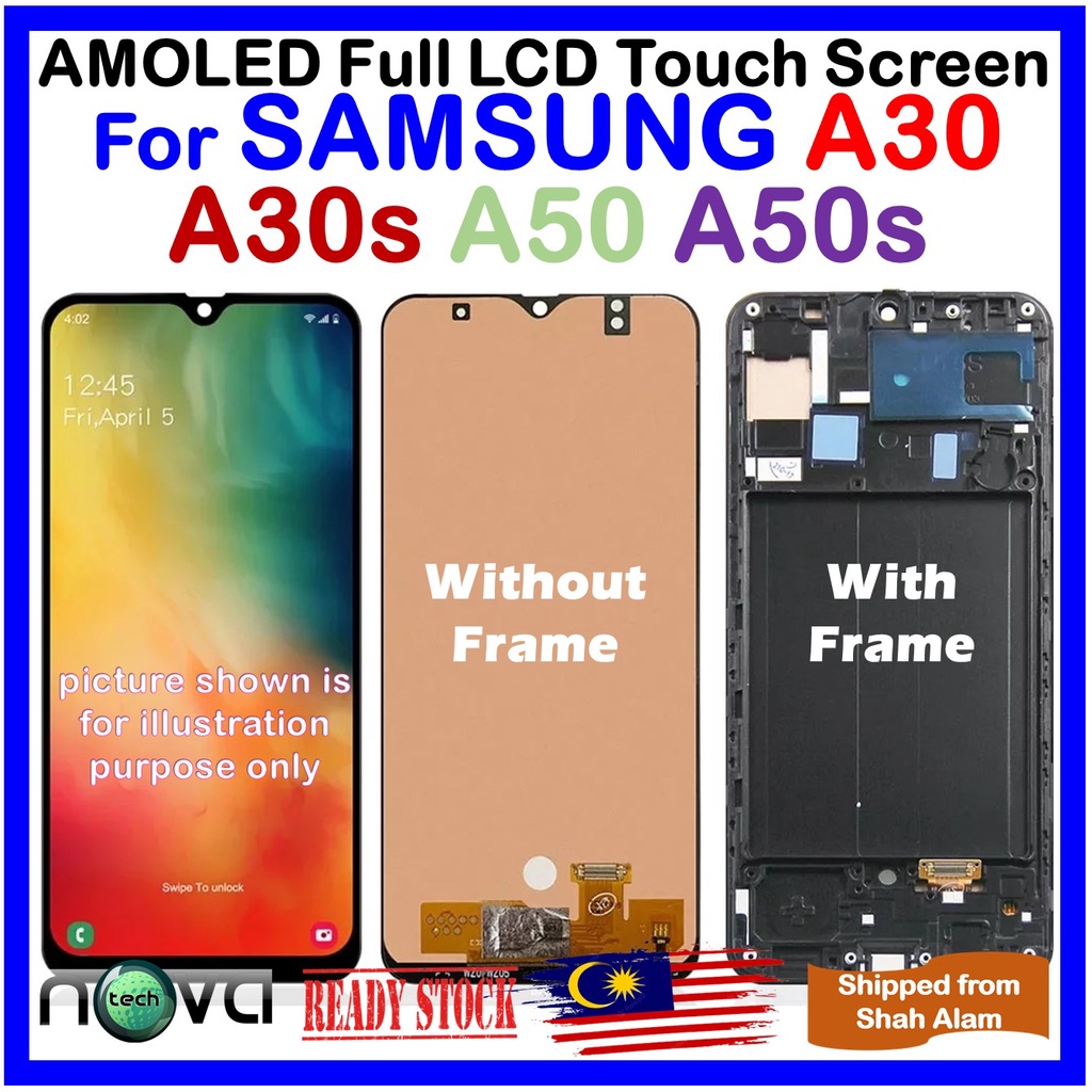 (+กรอบ) NGS AMOLED ครบชุดหน้าจอ LCD Fit สําหรับ SAMSUNG Galaxy A30 / Samsung A30s / Samsung A50 / SA
