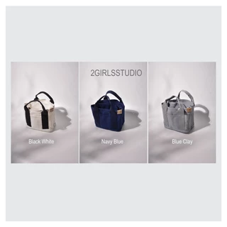 Tote Bag Canvas กระเป๋าโท้ทใบเล็ก ผ้าแคนวาส มีที่รองก้น ไม่มีพวงกุญแจ พร้อมส่ง