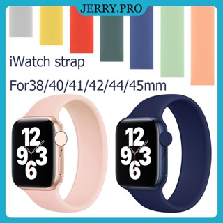 สายนาฬิกาข้อมือซิลิโคนเจลลี่ สีพื้น สําหรับ Smart Watch T55.T500 iWatch Series 7 6 SE 5 4 3 2 1 ขนาด 41 มม. 45 มม. 44 มม
