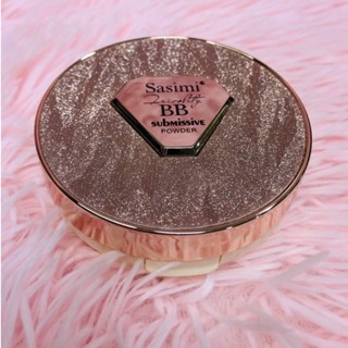 No.S995 Sasimi Double Powder แป้งพัฟBB แป้งตลับ 2 ชั้น แป้งพัฟเนื้อเนียนบางเบา ติดทนนานตลอดวัน ปกปิดข้อบกพร่องของผิวได้