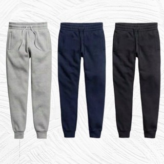 กางเกงขายาว Jogger pants ผ้าสำลีเอวยืดใส่สบาย
