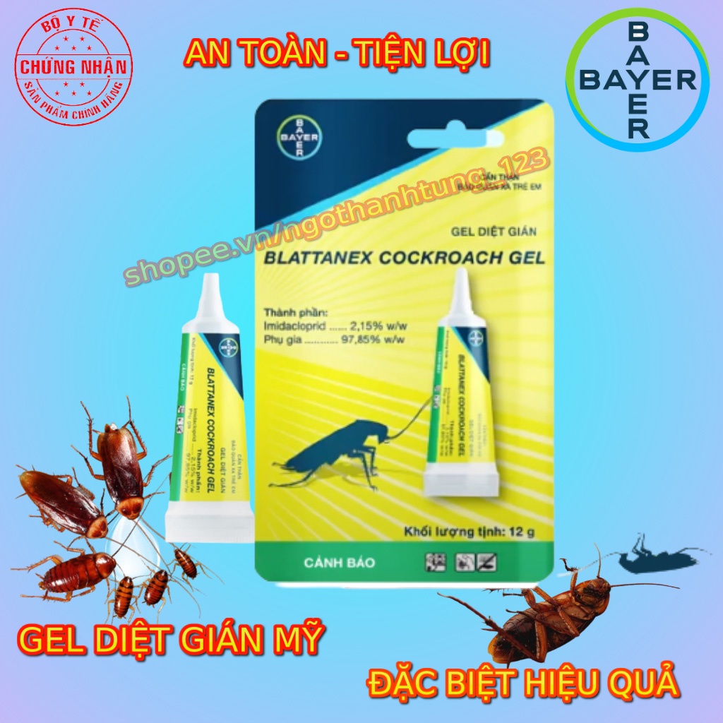(ของแท้) Blattanex Mory Bayer 12g เจลชีวภาพ ยาฆ่าแมลงสาบ ต้นตํารับ ได้ผล ปลอดภัย