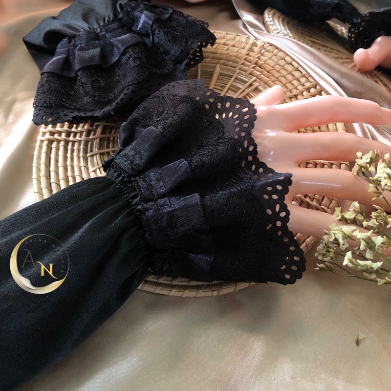 ปลอกแขนลูกไม้เจ้าหญิงบาน 🌼 Handsock (ปลอกแขนยาว35เซน)