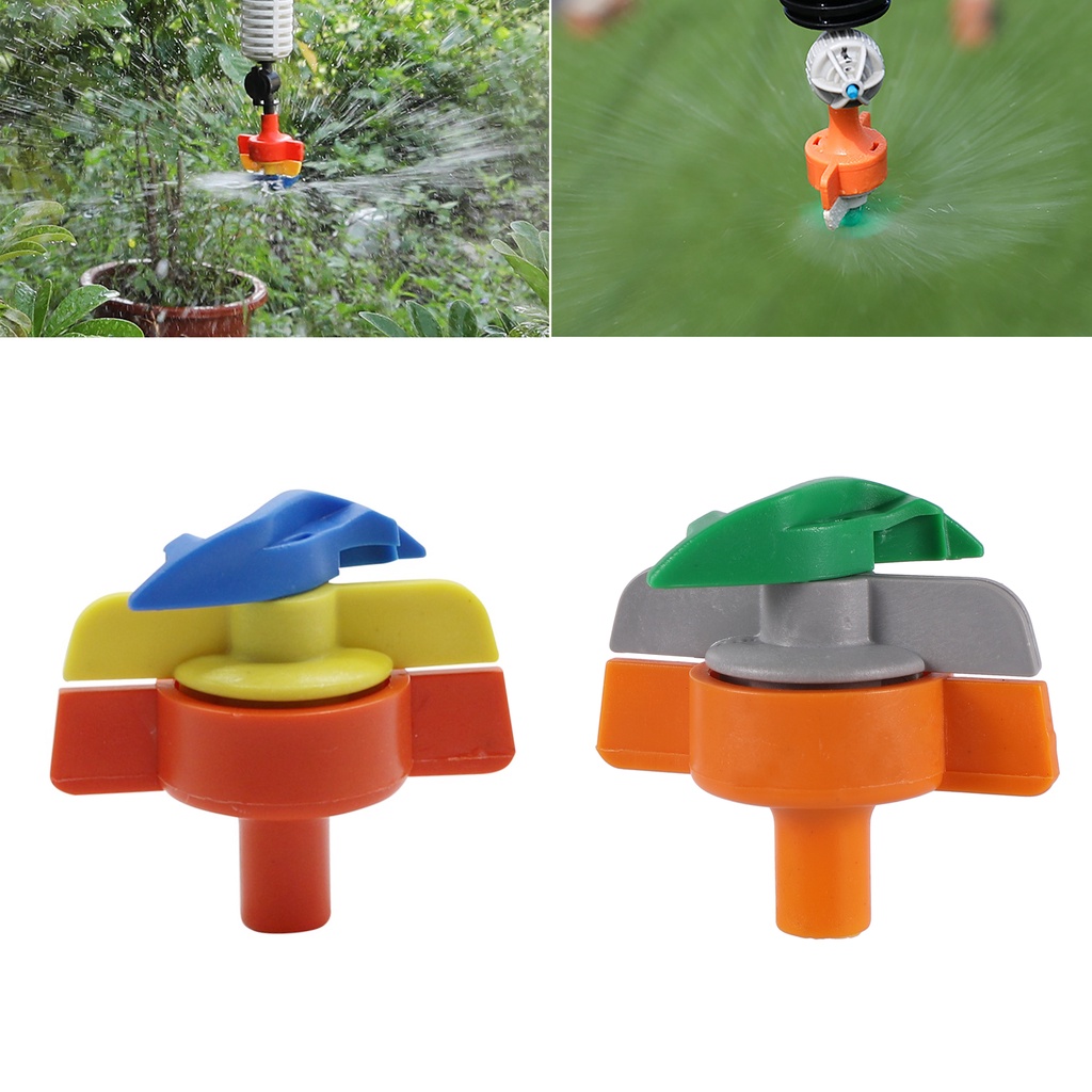 5 ชิ้นหมุน Micro-sprinkler พร้อม ID 6 มิลลิเมตรทางเข้า 360 องศา Sprayer เรือนกระจกการเกษตรแขวนชลประทาน Orchard หัวฉีดรดน้ําอัตโนมัติ