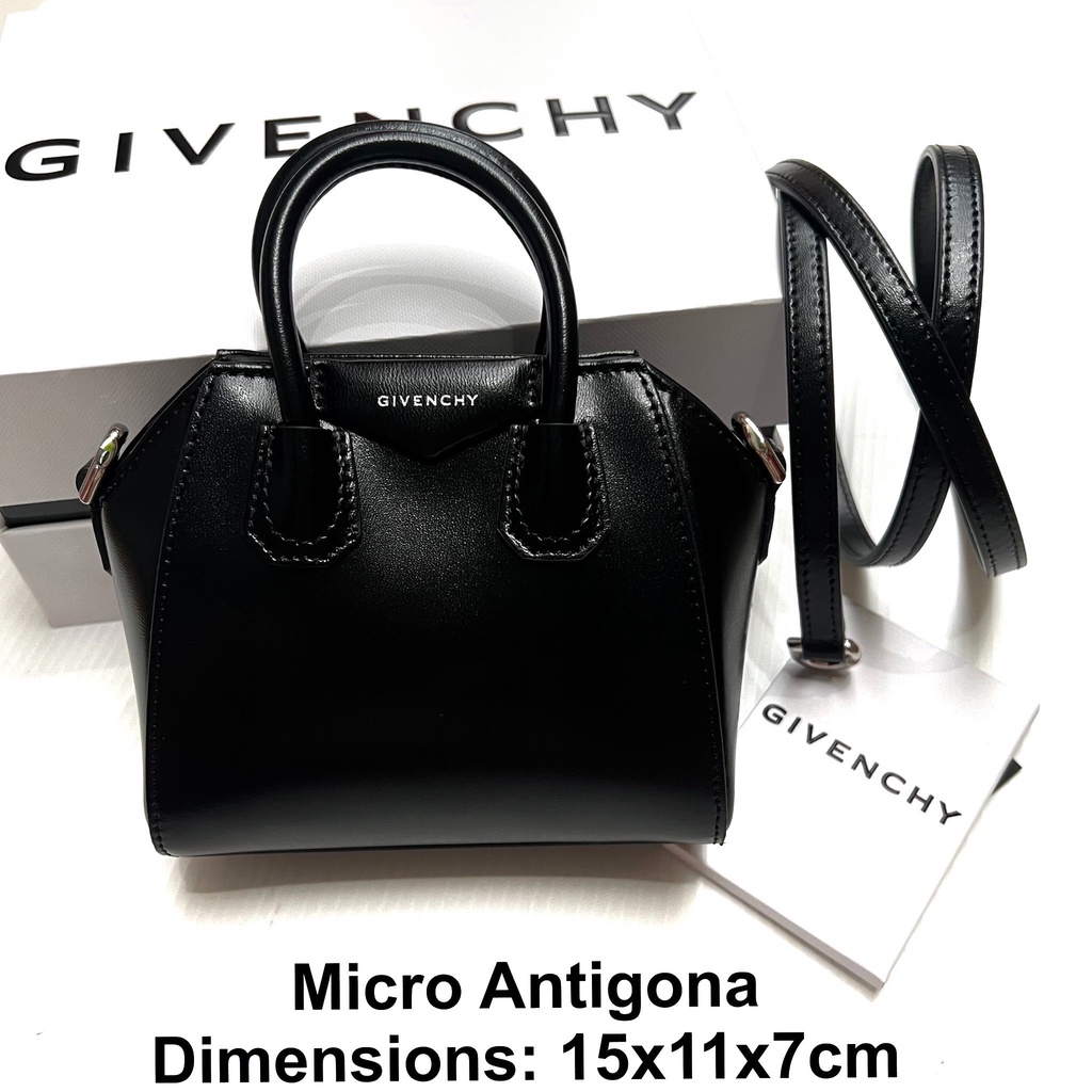 **สอบถามstockก่อนกดสั่ง Givenchy micro antigona สีดำ ใบเล็ก น่ารัก กระเป๋า จีวองชี ของแท้ กระเป๋าสะพายข้าง แบรนด์เนม