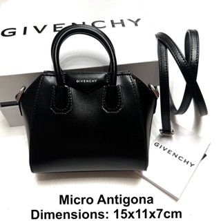 **สอบถามstockก่อนกดสั่ง Givenchy micro antigona สีดำ ใบเล็ก น่ารัก กระเป๋า จีวองชี ของแท้ กระเป๋าสะพายข้าง แบรนด์เนม