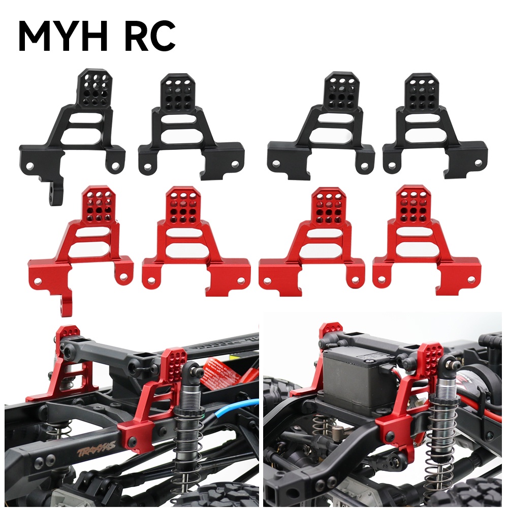 Myhrc เมาท์ทาวเวอร์โช๊คอัพหน้า หลัง อะลูมิเนียมอัลลอย CNC สําหรับอัพเกรดรถไต่หินบังคับ 1/10 Trx-4 Bronco K5 G500 Defender Trx4