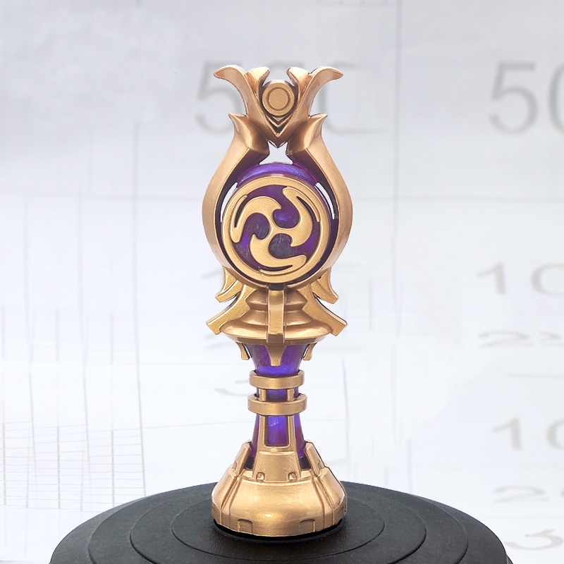 Genshin Impact Barbatos Gnosis Plural Gnose พวงกุญแจ โลหะผสมเรืองแสง สําหรับคอสเพลย์