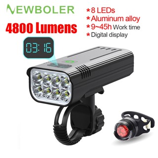 Newboler ไฟฉาย LED 8T6 10000mah 4800 Lumens อะลูมิเนียม ชาร์…