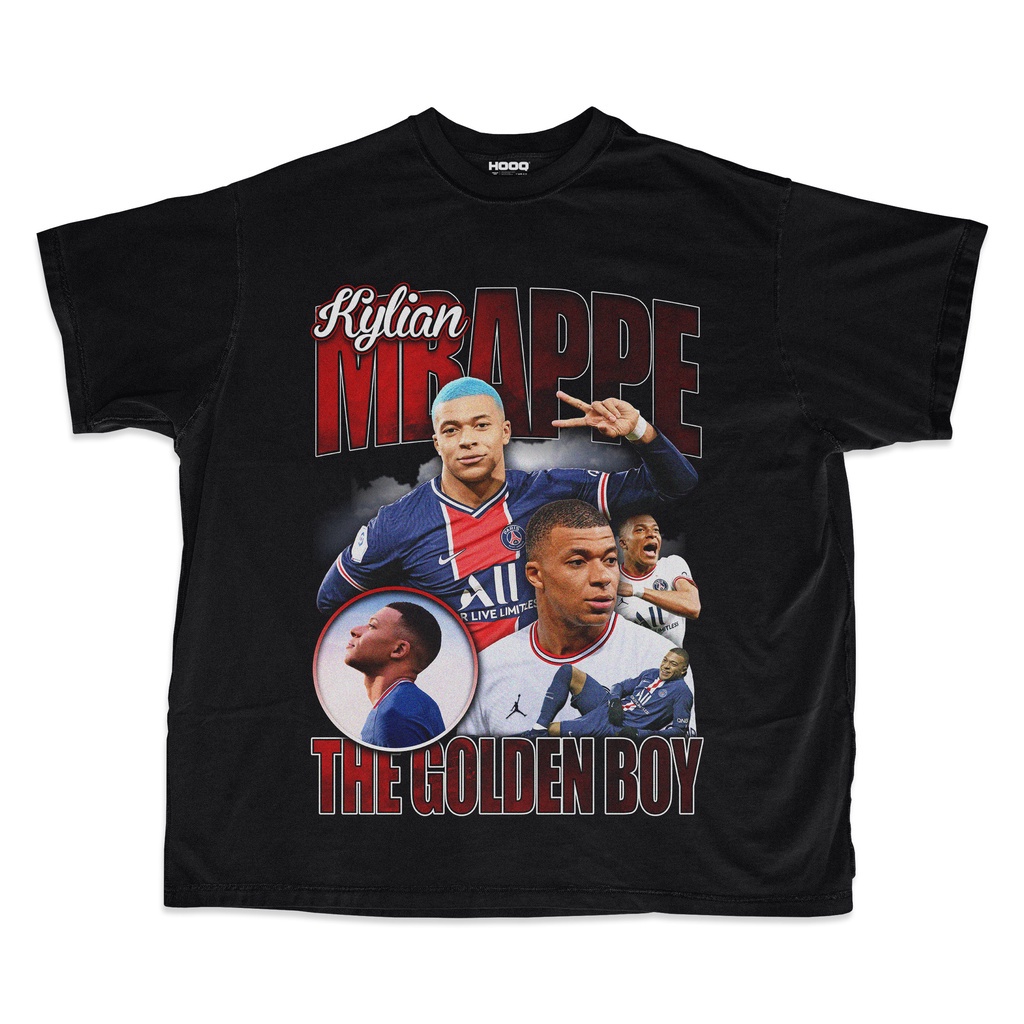 Kylian Mbappe เสื้อยืด โอเวอร์ไซซ์ ลาย The Golden Boy Mbappe สําหรับผู้ชาย