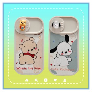 [i14] เคสสำหรับ iPhone Case เคสไอโฟน เคสโทรศัพท์มือถือ แบบนิ่ม ลายการ์ตูนหมีพูห์ มีป็อบอัพ สําหรับ iPhone 14 plus 11 12 13 14 pro max