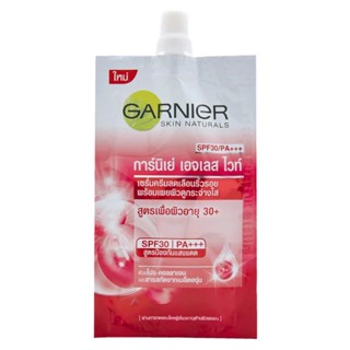 การ์นิเย่ครีมเอจเลสไวท์SPF30แบบซอง 7มล.1 กล่องมี 6ซอง