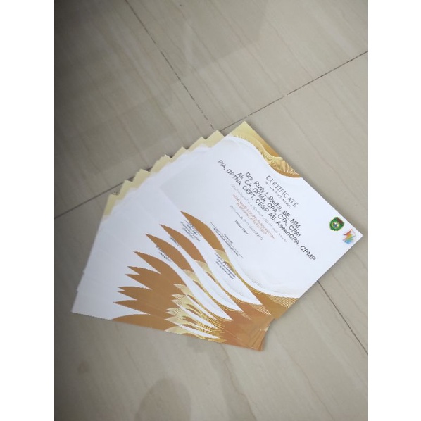 พิมพ์ A4 CHARTER CERTIFICATE
